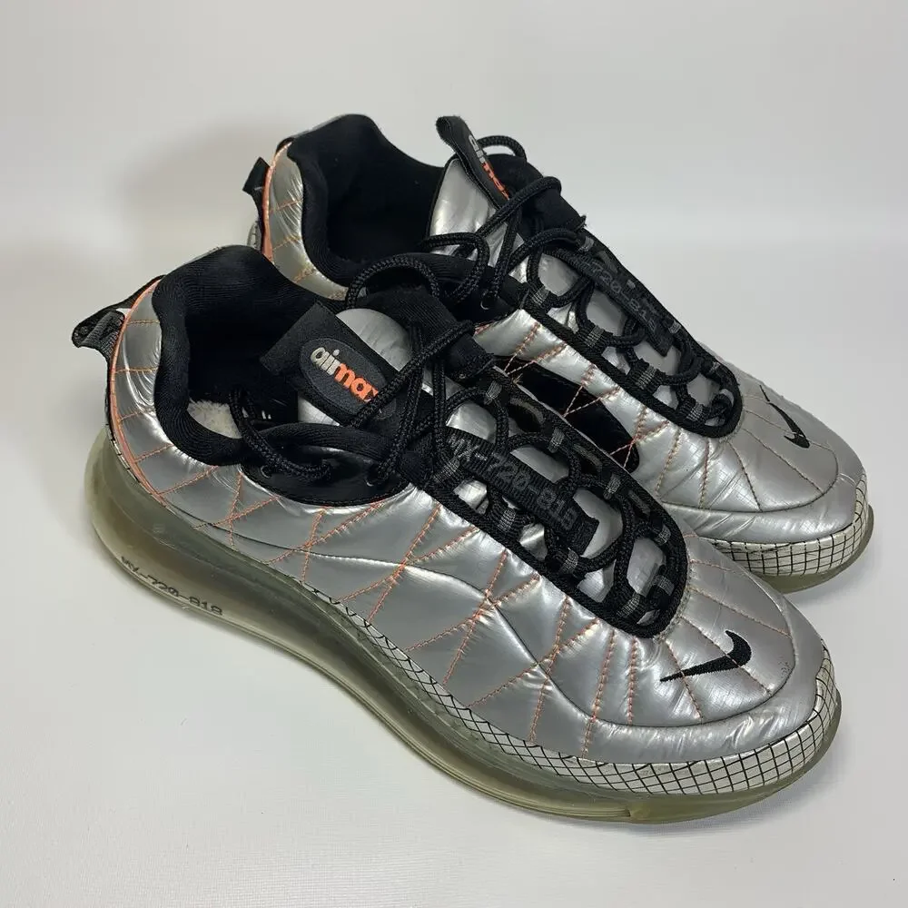 Nike Air Max MX 720-818 BV5841-001 Mens Size 8 Silver Black No Insoles